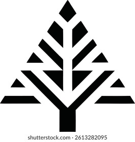 Custom Abstract Tree Silhouette Vector Art Illustration