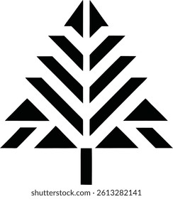 Custom Abstract Tree Silhouette Vector Art Illustration