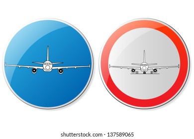Custom airport signs, vector