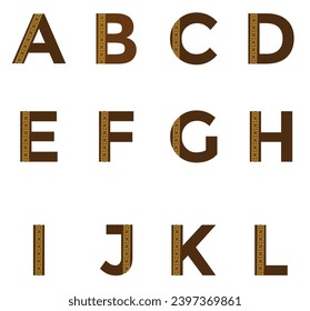 custom alphabet in batik style