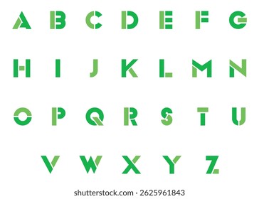 custom alphabetical letter logo set or vector initial typographic logo bundle