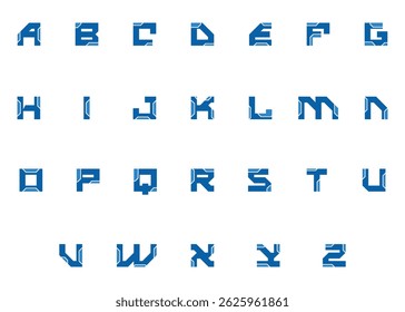 custom alphabetical letter logo set or vector initial typographic logo bundle