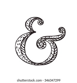 Custom ampersand for decoration. Vector illustration