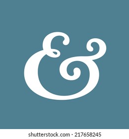 Custom ampersand symbol. Vector illustration