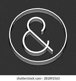 Custom ampersand for wedding invitation or business card