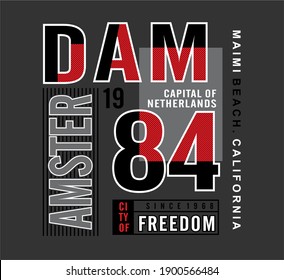 CUSTOM AMSTERDAM VECTOR TEE DESIGN 