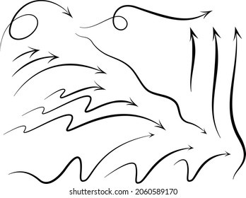 custom arrow hand drawn style