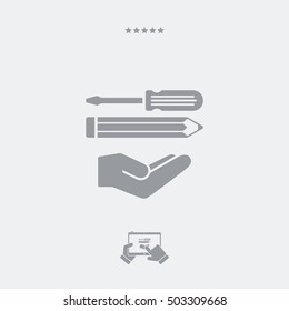 Custom assistance flat icon