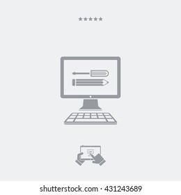 Custom assistance services icon