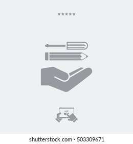 Custom assistance services icon
