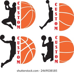 Custom Basketball Player, Basketball Silhouette Files