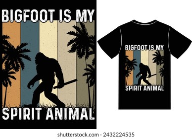 custom Bigfoot t shirt design vector