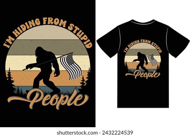 custom Bigfoot t shirt design vector