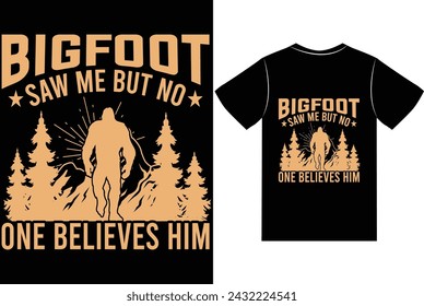 custom Bigfoot t shirt design vector