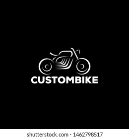 custom bike concept black and white vector