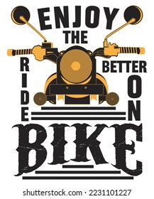 Custom Bike typography print vector design