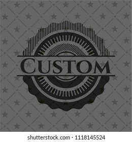 Custom black badge
