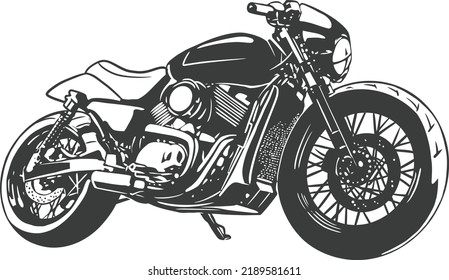 Custom Bobber Bike Motorcycle Vector