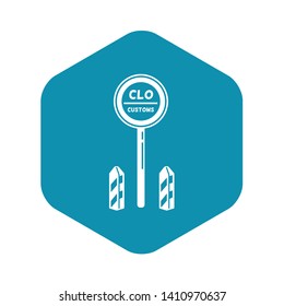 Custom border sign icon. Simple illustration of custom border sign vector icon for web design isolated on white background
