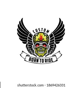 Custom born to ride illustration vector