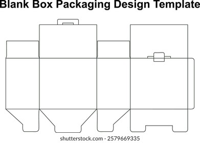 Custom Box Dieline Template for Product Packaging