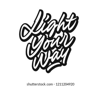 Custom brush pen written and vectored lettering that may be used for different kinds of media like print for t-shirts, cups etc. You can edit the color of letters and shadow and scale the artwork.