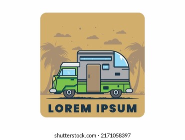 diseño de ilustración plana de coche de cámara personalizada