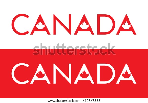 Custom Canadian Typographic Design Vector Format Stock Vector (royalty 