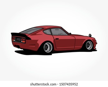 custom car vector illustration art