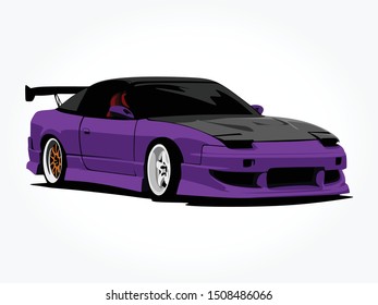 custom car vector illustration art