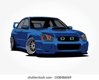 custom car vector illustration art