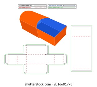 Custom cardboard gift box Paper gift box dieline template and 3d vector file