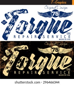 custom cars repair service.vintage graphic,handmade eagle wings