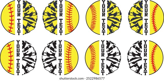 Custom Cheerleader Baseball, Cheer Baseball Balls, Softball Cut Files