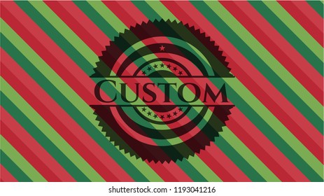 Custom christmas badge background.