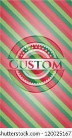 Custom christmas style emblem.