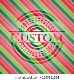 Custom christmas style emblem.