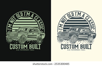 Custom Classic Car  t-shirt design.