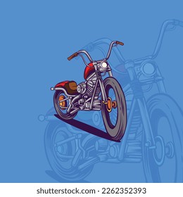 custom classic motorcycle artwork for tshirt logo and poster 005