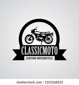 Custom Classic Motorcycle Badge Logo Designs Template