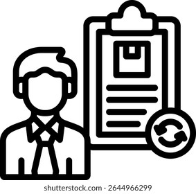 Custom Clearance Icon Outline Vector Illustration