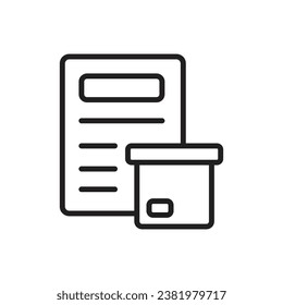 Custom Clearence Outline Icon Vector Illustration