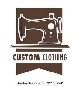 Custom clothing making clothes at atelier by dressmaker vector. Machine for sewing cloth and fabric materials, creating new design sewing and tailoring. Fashion industry service, repairing items store