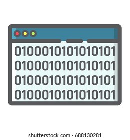 Custom coding filled outline icon, seo and development, browser programming sign vector graphics, a colorful line pattern on a white background, eps 10.