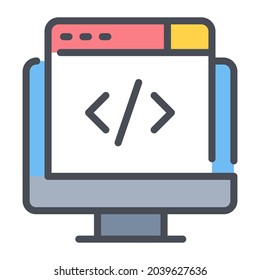 custom coding flat line design, SEO and web flat design for mobile concepts and web apps. Collection of modern infographic logo and pictogram.