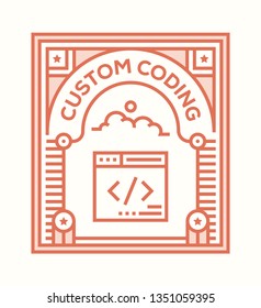 CUSTOM CODING ICON CONCEPT