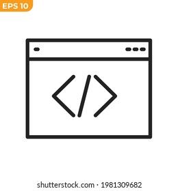 custom coding icon symbol template for graphic and web design collection logo vector illustration