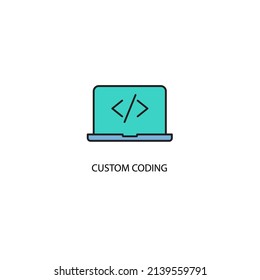 custom coding icons  symbol vector elements for infographic web