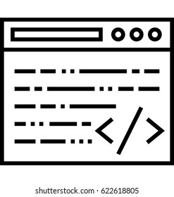 Custom Coding Vector Icon 
