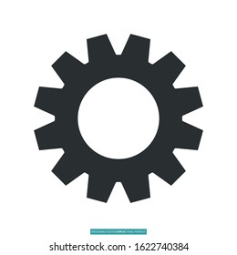 custom, cog icon vector illustration logo template for many purpose. Isolated on white background.